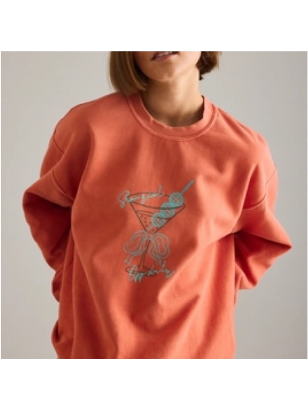 By Anthropologie Crew-Neck Showgirl Graphic Sweatshirt size large